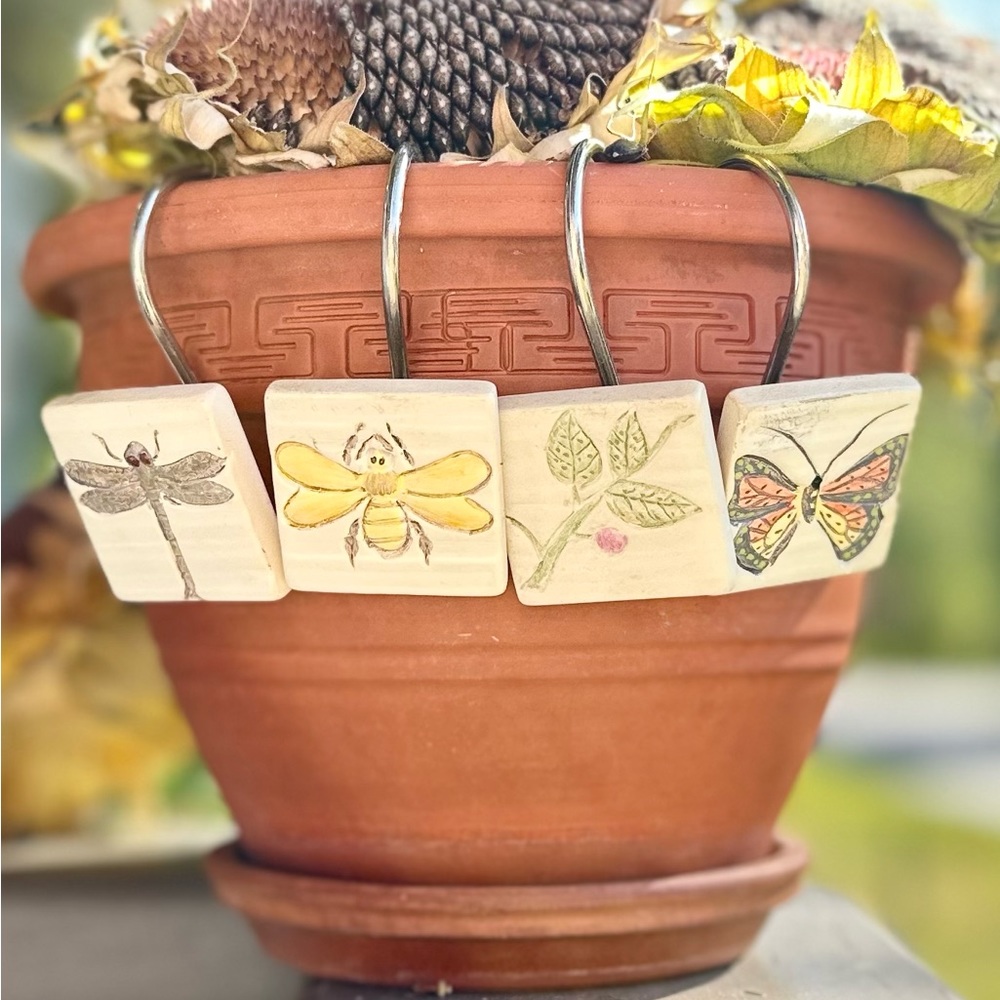 The sweetest shower curtain hooks